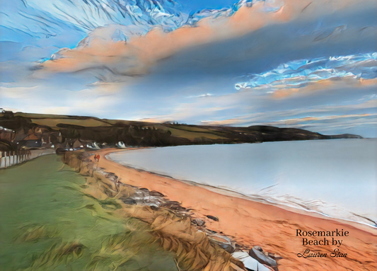 Rosemarkie Beach Greetings Card A6 size