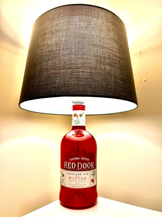 Red Door Gin Bottle Lamp