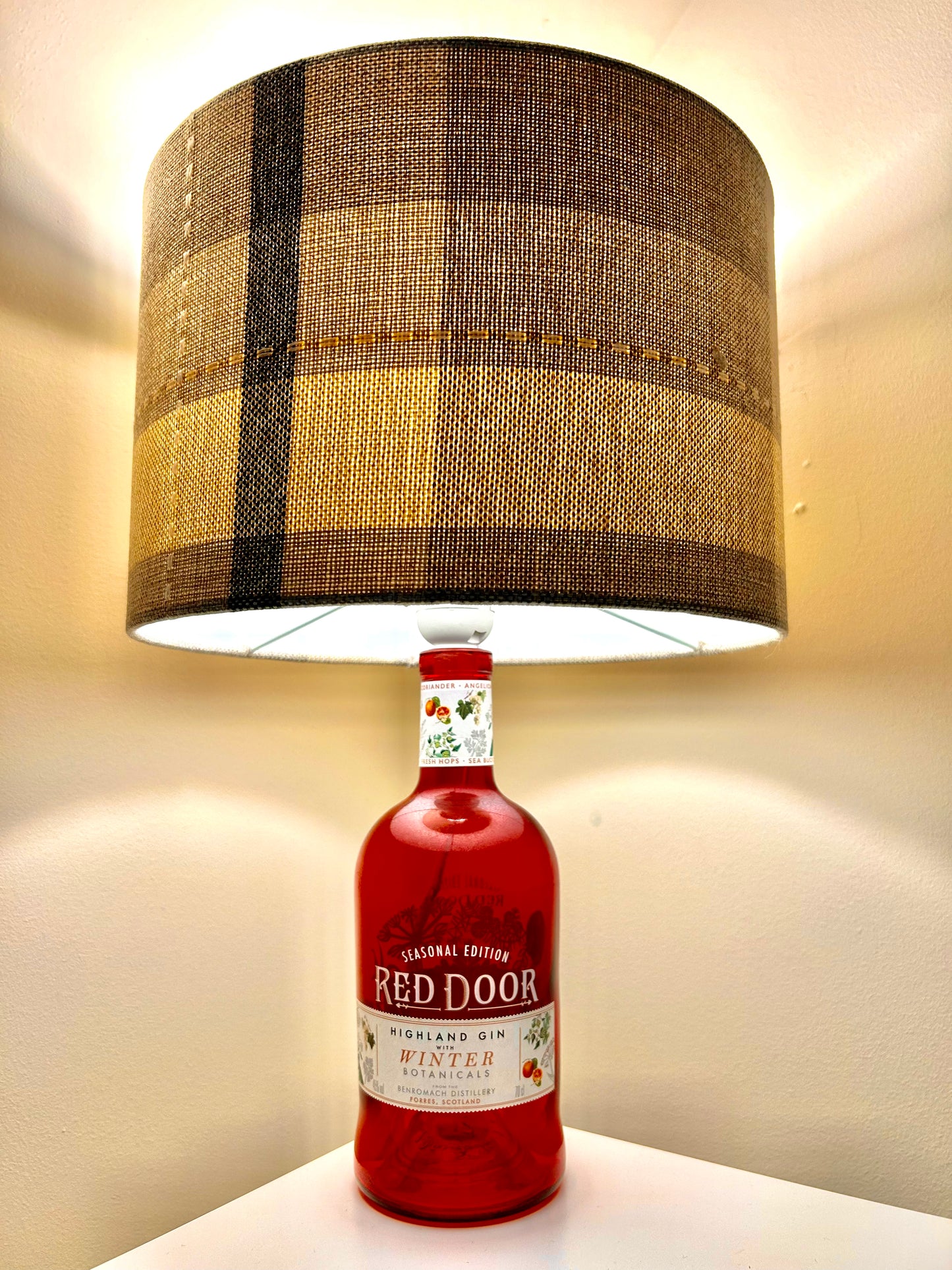 Red Door Gin Bottle Lamp